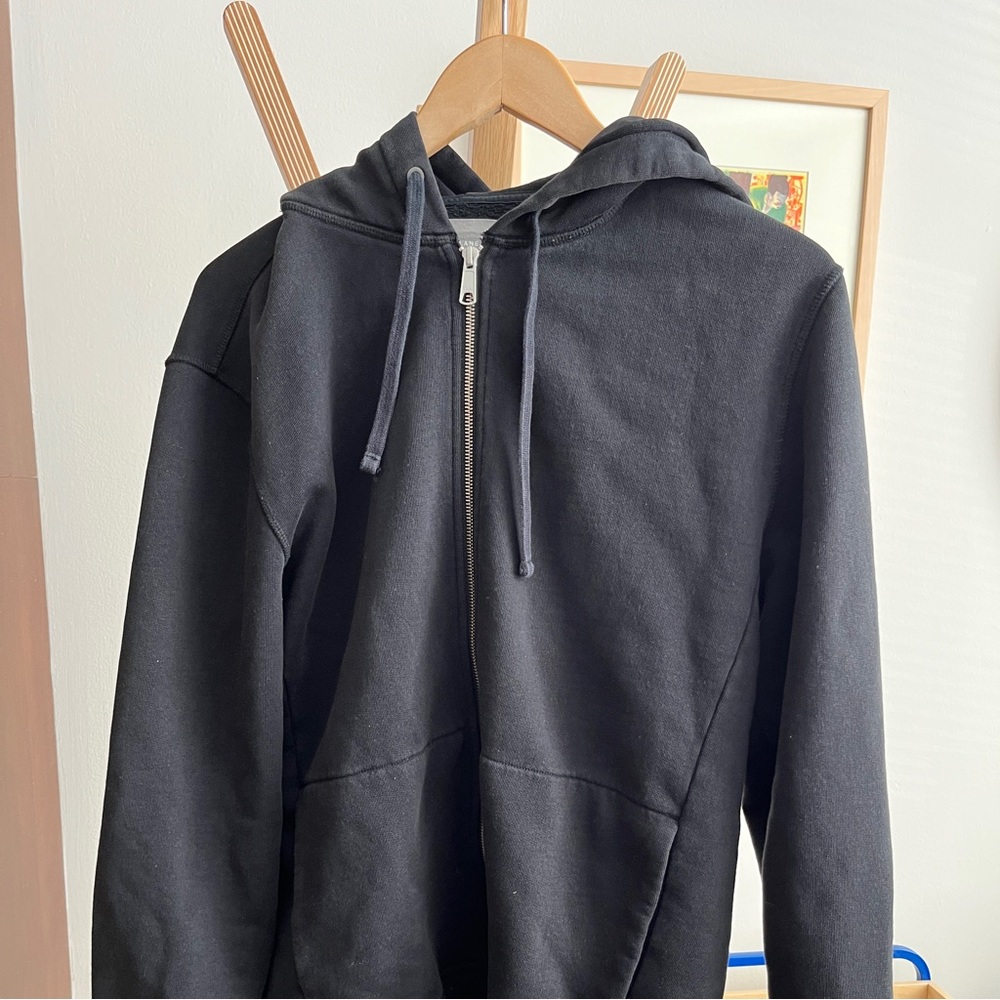 Everlane black size large men’s zip hoodie